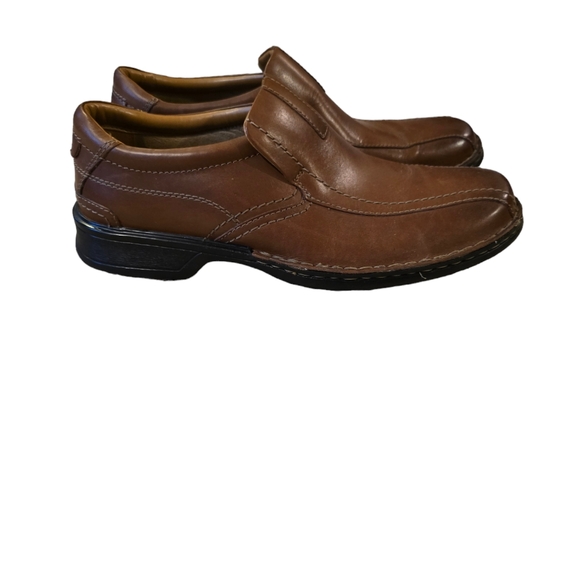 Men's Clarks Soft Cushion with Ortholite Size 8.5 Escalade Brown Excellent Cond - Picture 2 of 6